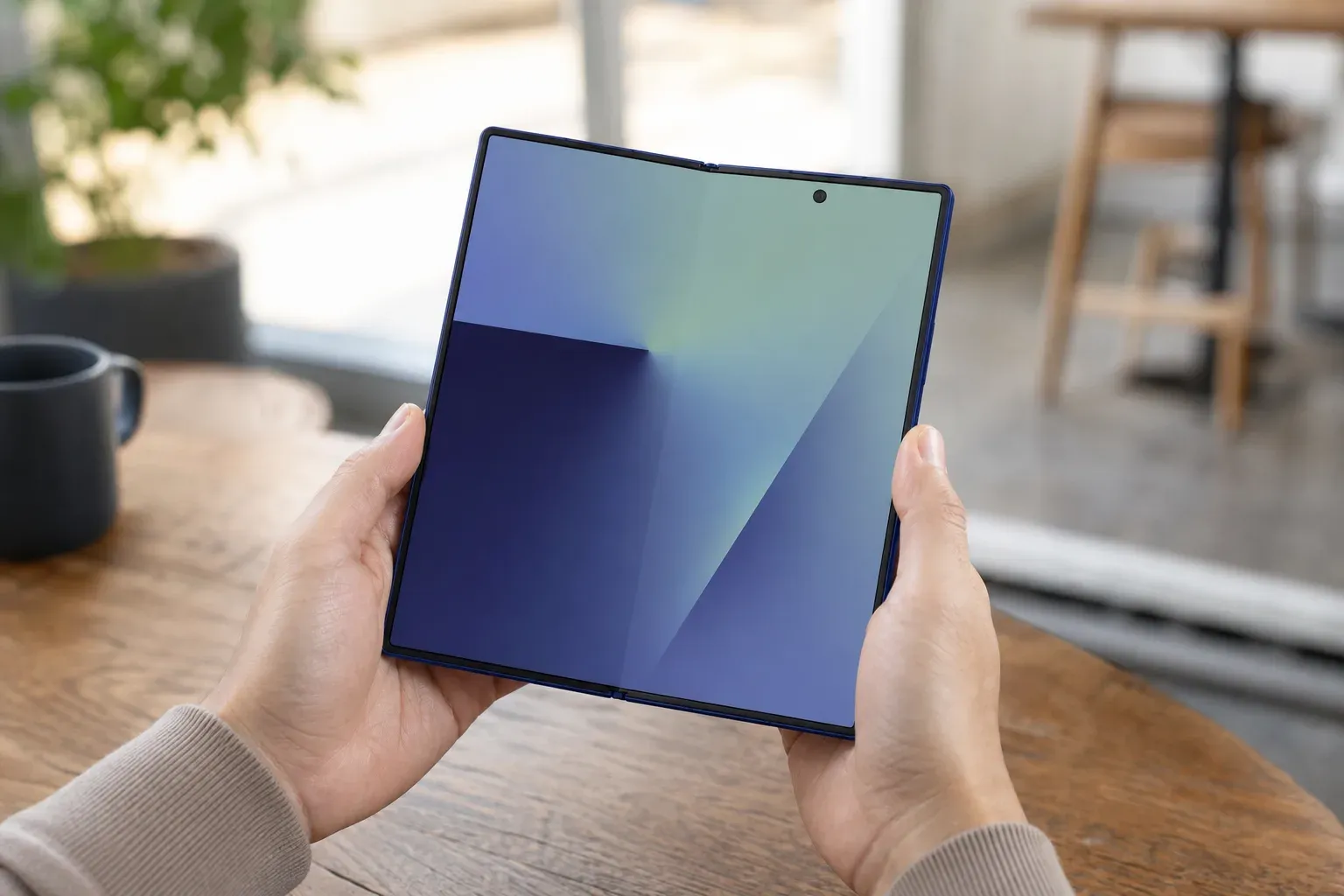 Le Samsung Galaxy Z Fold7 tenu en main