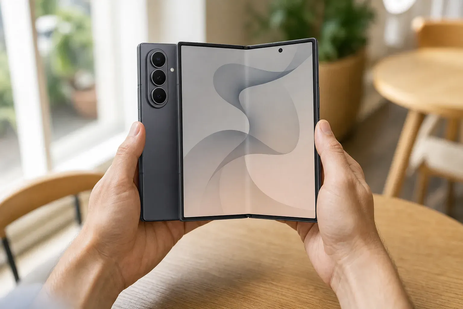 Le Samsung Galaxy Z Fold8 Ultra tenu en main